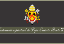 Testamento espiritual do Papa Emérito Bento XVI